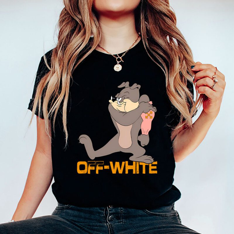 Spike Bulldog In Tom And Jerry Offwhite Unisex T Shirt TAT5570 5