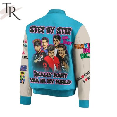 Step By Step Really Want You In My World NKOTB Baseball Jacket TBJ1147 2 Step By Step Really Want You In My World NKOTB Baseball Jacket TBJ1147 2