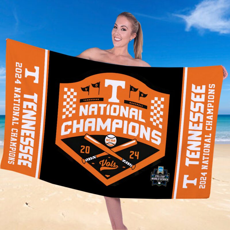 Tennessee Volunteers Baseball Rectangle Beach Towel WBT1051