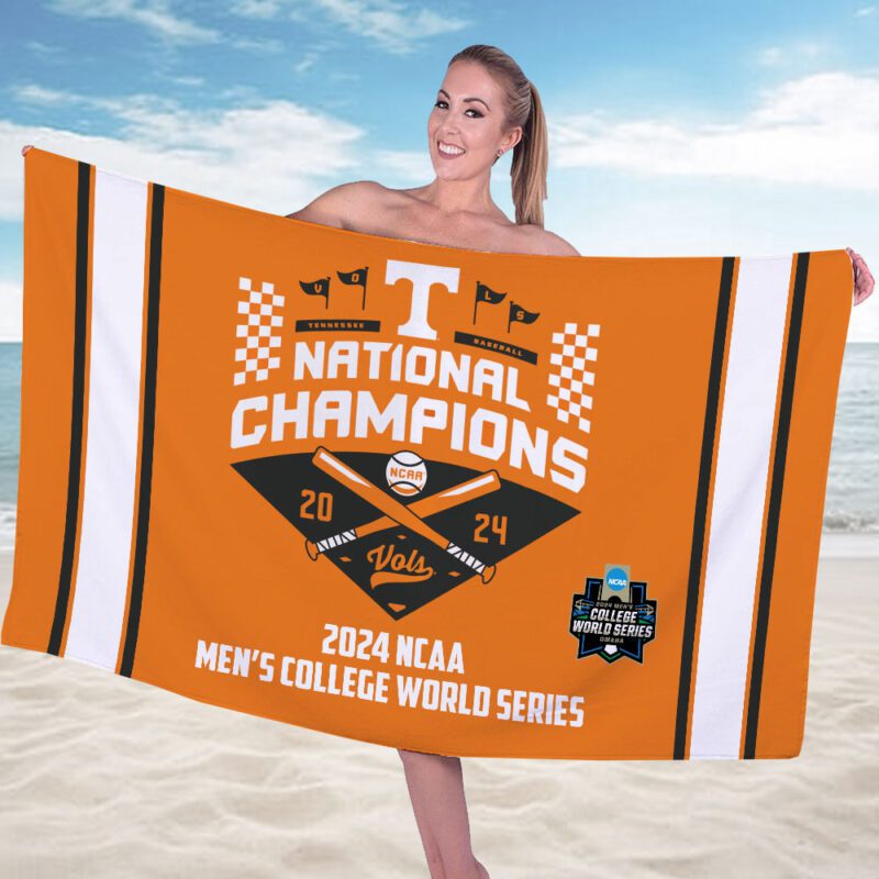 Tennessee Volunteers Baseball Rectangle Beach Towel WBT1054