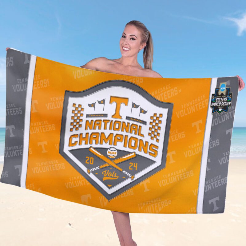 Tennessee Volunteers Baseball Rectangle Beach Towel WBT1062