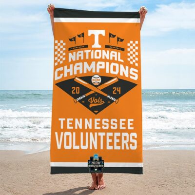 Tennessee Volunteers Baseball Rectangle Beach Towel WBT1063
