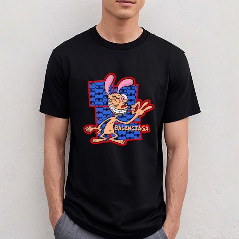The Ren Stimpy Show Balenciaga Unisex T Shirt Cotton Tee TAT7428 4
