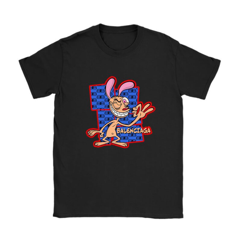The Ren  Stimpy Show Balenciaga Unisex T-Shirt Cotton Tee TAT7428