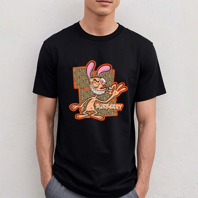 The Ren Stimpy Show Burberry Unisex T Shirt Cotton Tee TAT7427 4