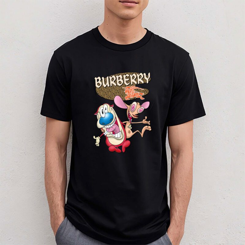 The Ren Stimpy Show Burberry Unisex T Shirt Cotton Tee TAT7429 4