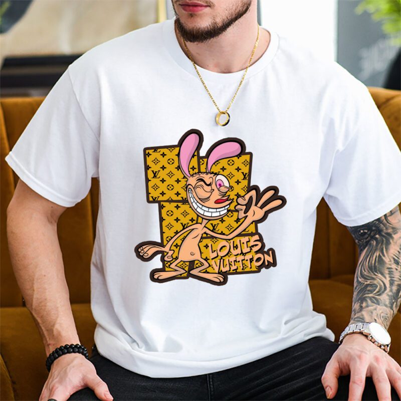 The Ren Stimpy Show Louis Vuitton Unisex T Shirt Cotton Tee TAT7433 2