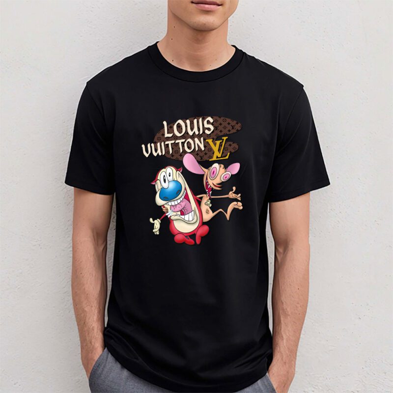 The Ren Stimpy Show Louis Vuitton Unisex T Shirt Cotton Tee TAT7434 4