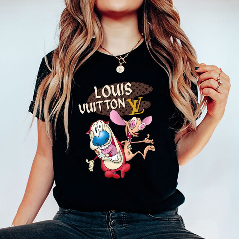 The Ren Stimpy Show Louis Vuitton Unisex T Shirt Cotton Tee TAT7434 5