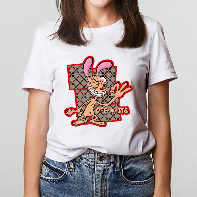 The Ren Stimpy Show Offwhite Unisex T Shirt Cotton Tee TAT7435 3