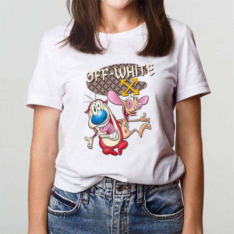 The Ren Stimpy Show Offwhite Unisex T Shirt Cotton Tee TAT7436 3