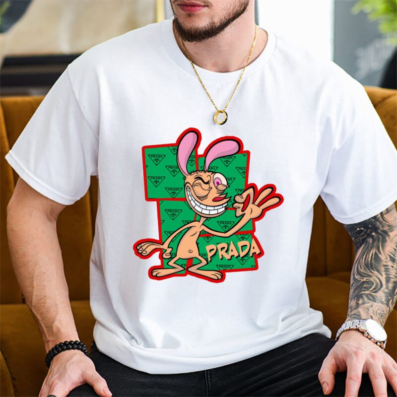 The Ren Stimpy Show Prada Unisex T Shirt Cotton Tee TAT7437 2