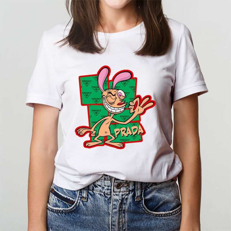 The Ren Stimpy Show Prada Unisex T Shirt Cotton Tee TAT7437 3