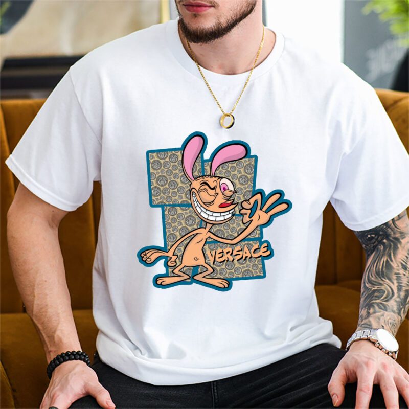The Ren Stimpy Show Versace Unisex T Shirt Cotton Tee TAT7441 2