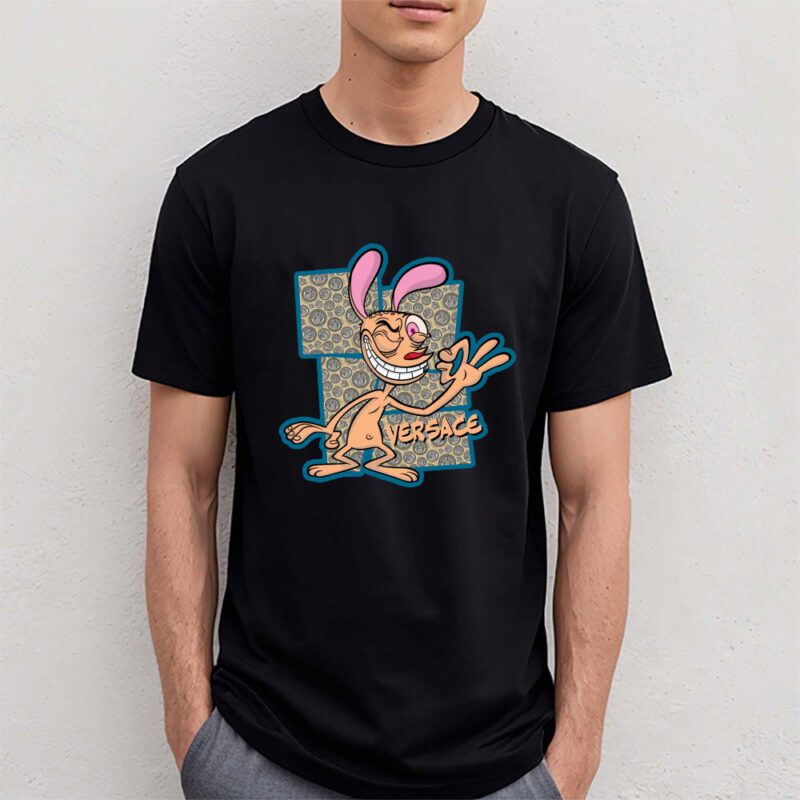 The Ren Stimpy Show Versace Unisex T Shirt Cotton Tee TAT7441 4