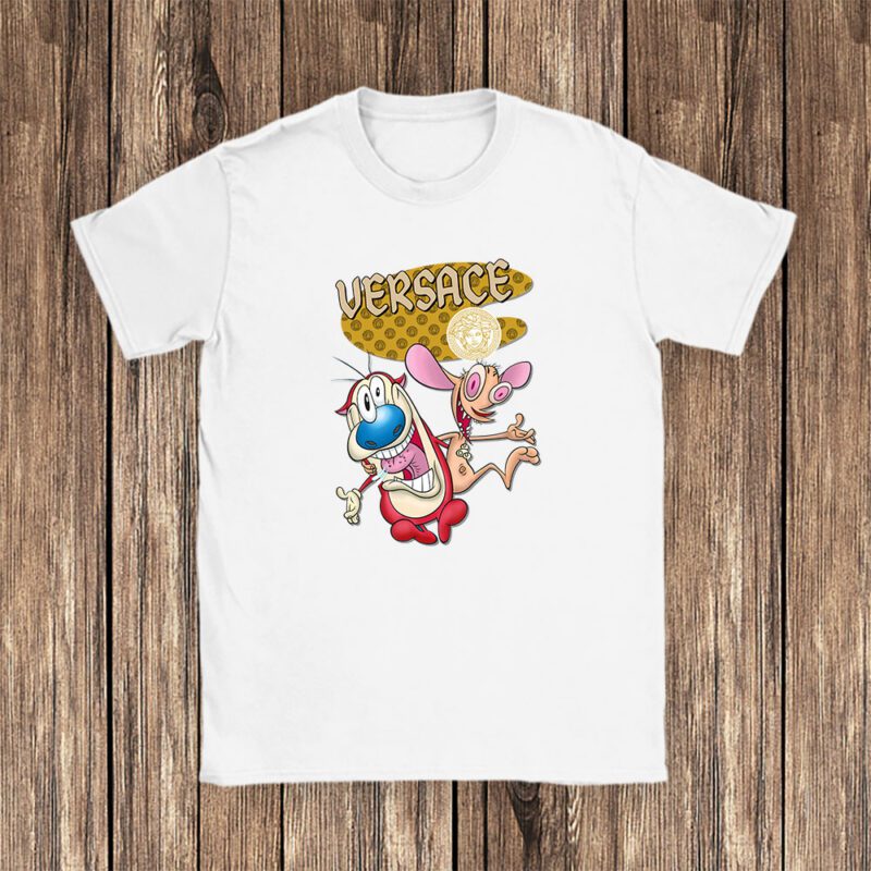 The Ren Stimpy Show Versace Unisex T Shirt Cotton Tee TAT7442 1