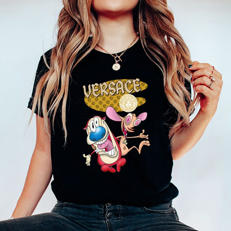 The Ren Stimpy Show Versace Unisex T Shirt Cotton Tee TAT7442 5