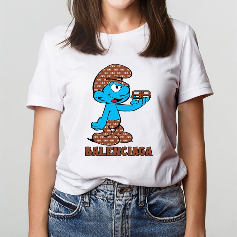 The Smurfs Balenciaga Unisex T Shirt Cotton Tee TAT7453 3