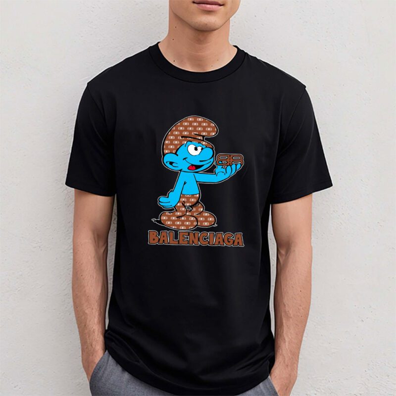The Smurfs Balenciaga Unisex T Shirt Cotton Tee TAT7453 4