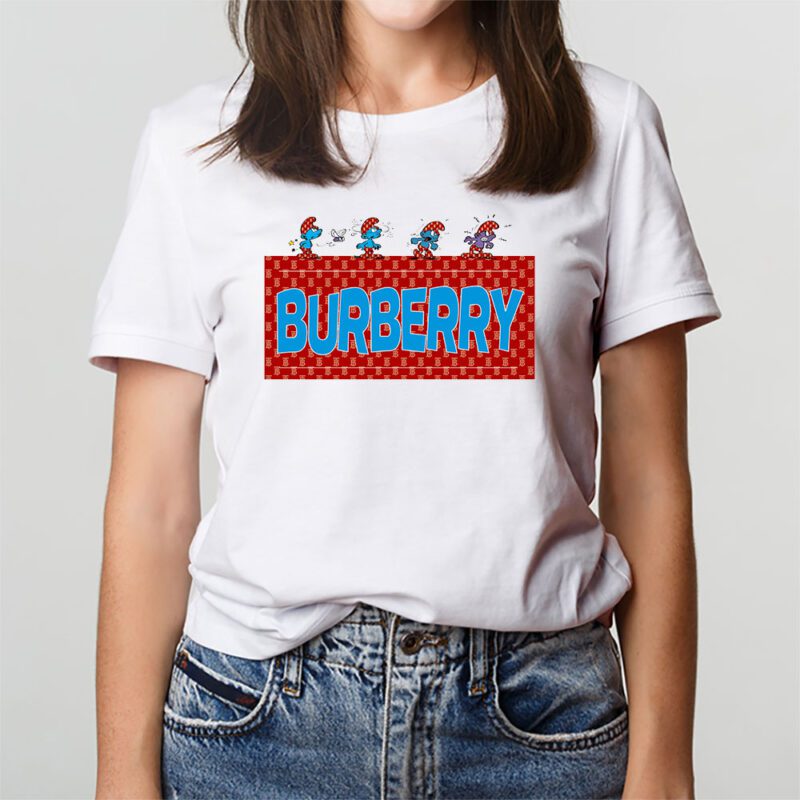 The Smurfs Burberry Unisex T Shirt Cotton Tee TAT7448 3