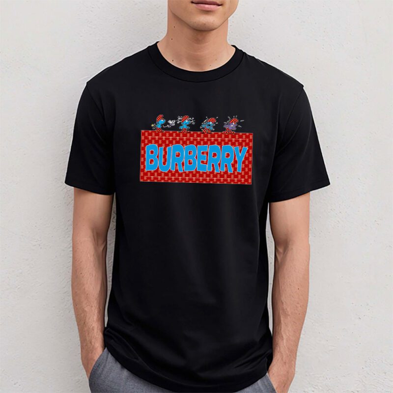 The Smurfs Burberry Unisex T Shirt Cotton Tee TAT7448 4