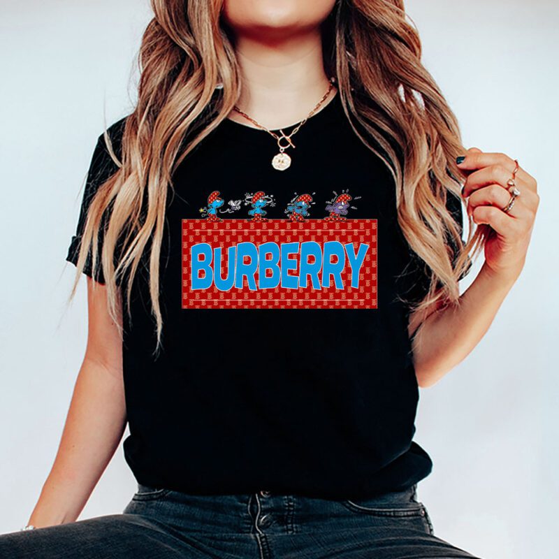 The Smurfs Burberry Unisex T Shirt Cotton Tee TAT7448 5