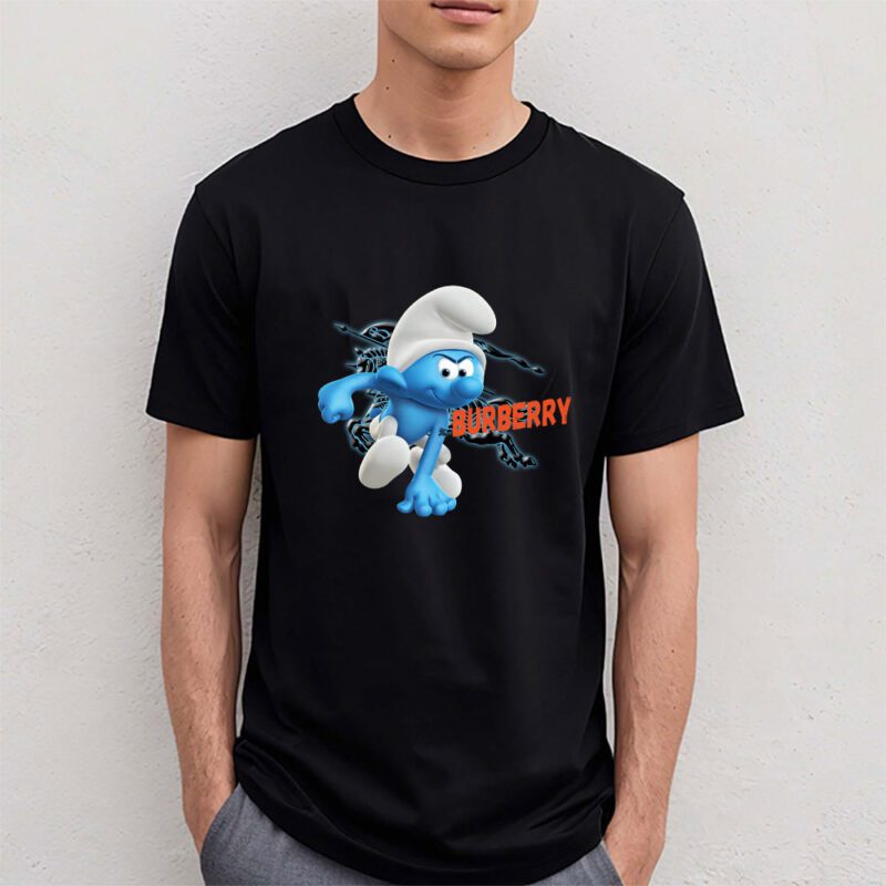 The Smurfs Burberry Unisex T Shirt Cotton Tee TAT7450 4
