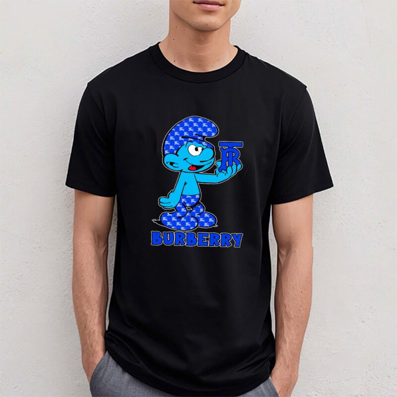 The Smurfs Burberry Unisex T Shirt Cotton Tee TAT7452 4