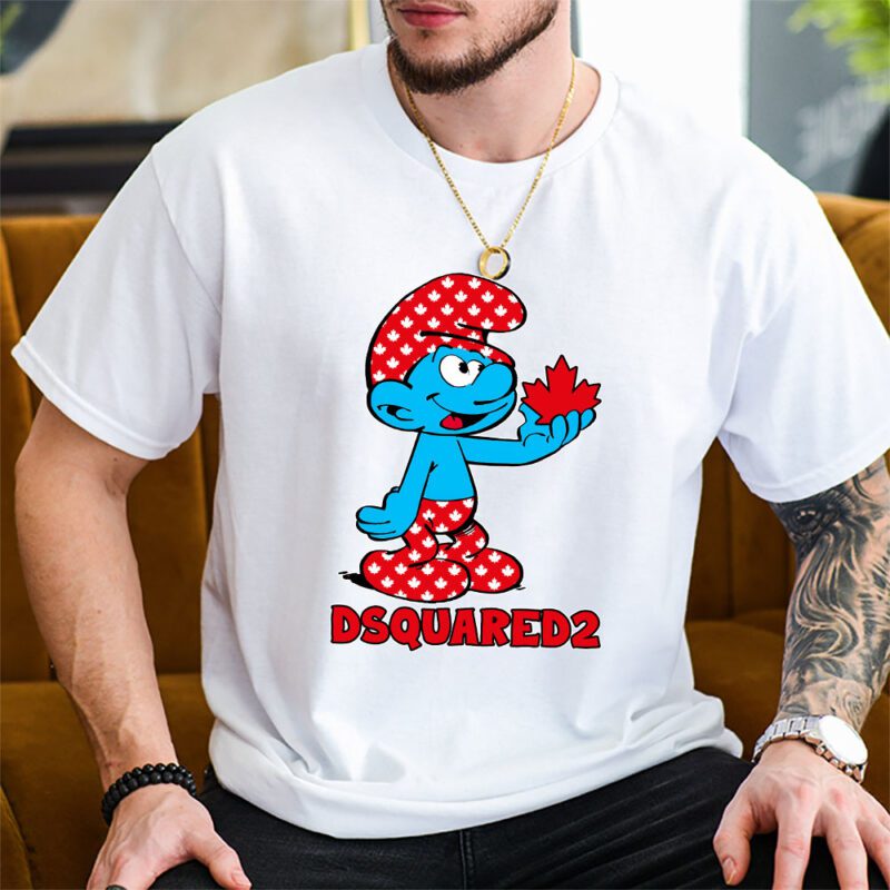 The Smurfs Dsquared2 Unisex T Shirt Cotton Tee TAT7461 2