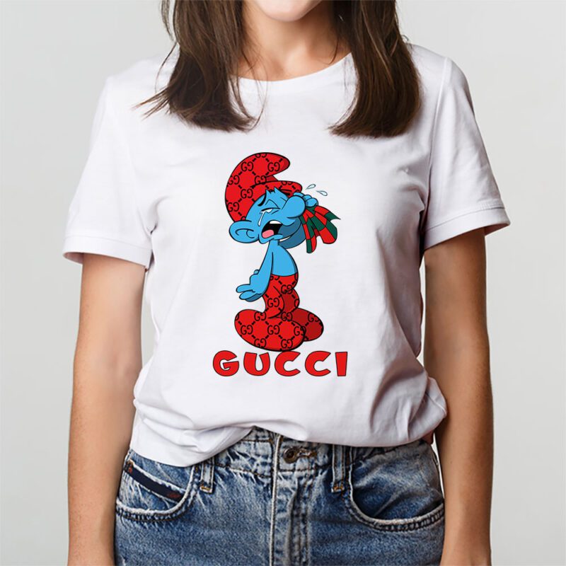The Smurfs Gucci Unisex T Shirt Cotton Tee TAT7469 3