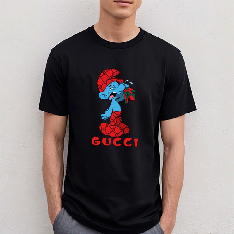 The Smurfs Gucci Unisex T Shirt Cotton Tee TAT7469 4