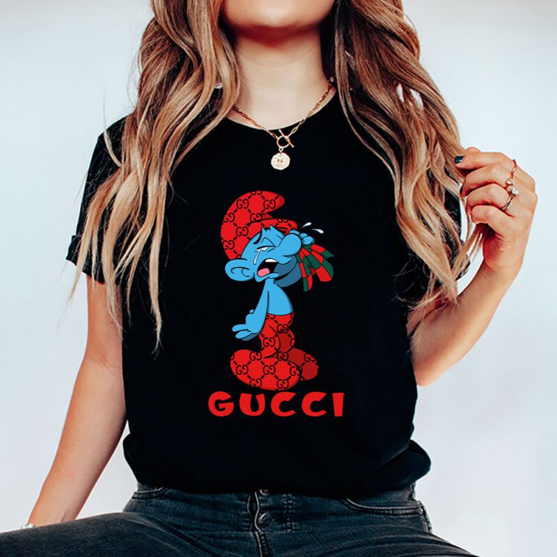 The Smurfs Gucci Unisex T Shirt Cotton Tee TAT7469 5