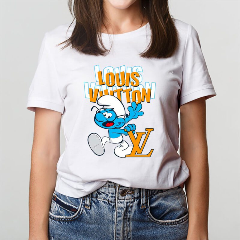 The Smurfs Louis Vuitton Unisex T Shirt Cotton Tee TAT7470 3