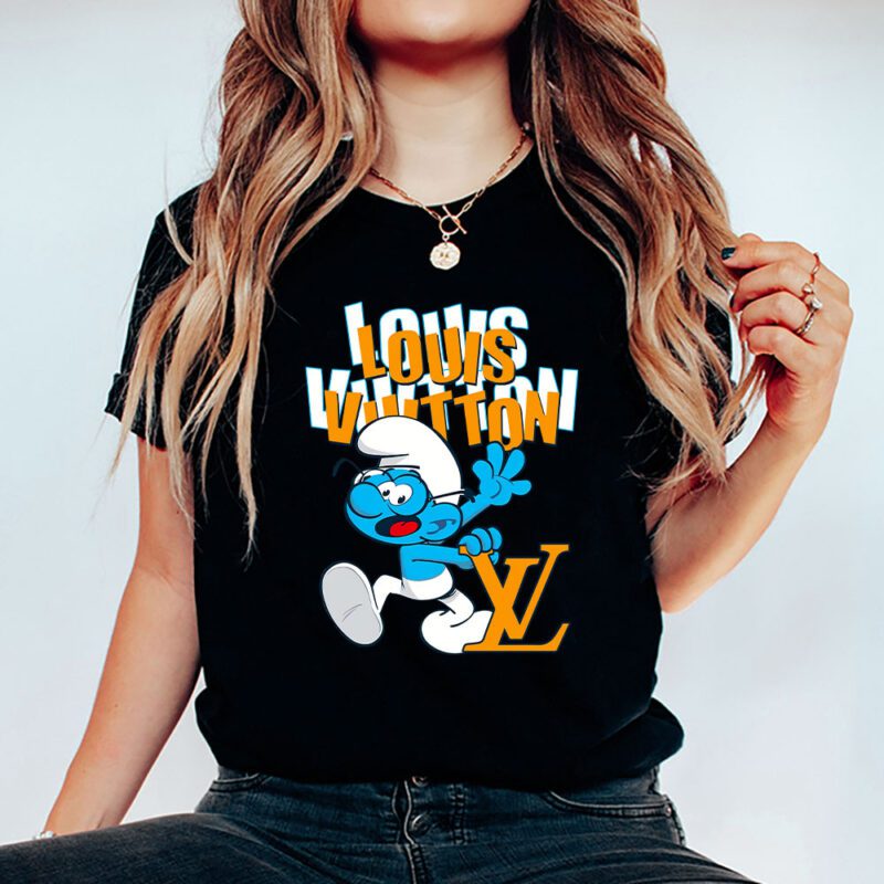 The Smurfs Louis Vuitton Unisex T Shirt Cotton Tee TAT7470 5