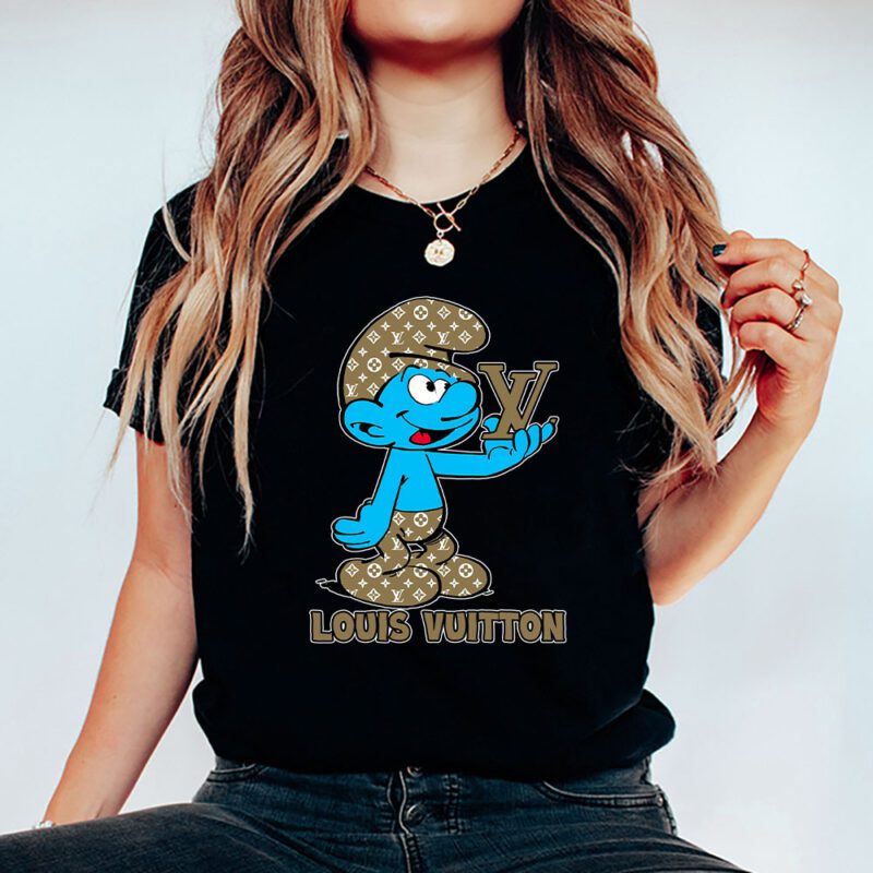 The Smurfs Louis Vuitton Unisex T Shirt Cotton Tee TAT7473 5