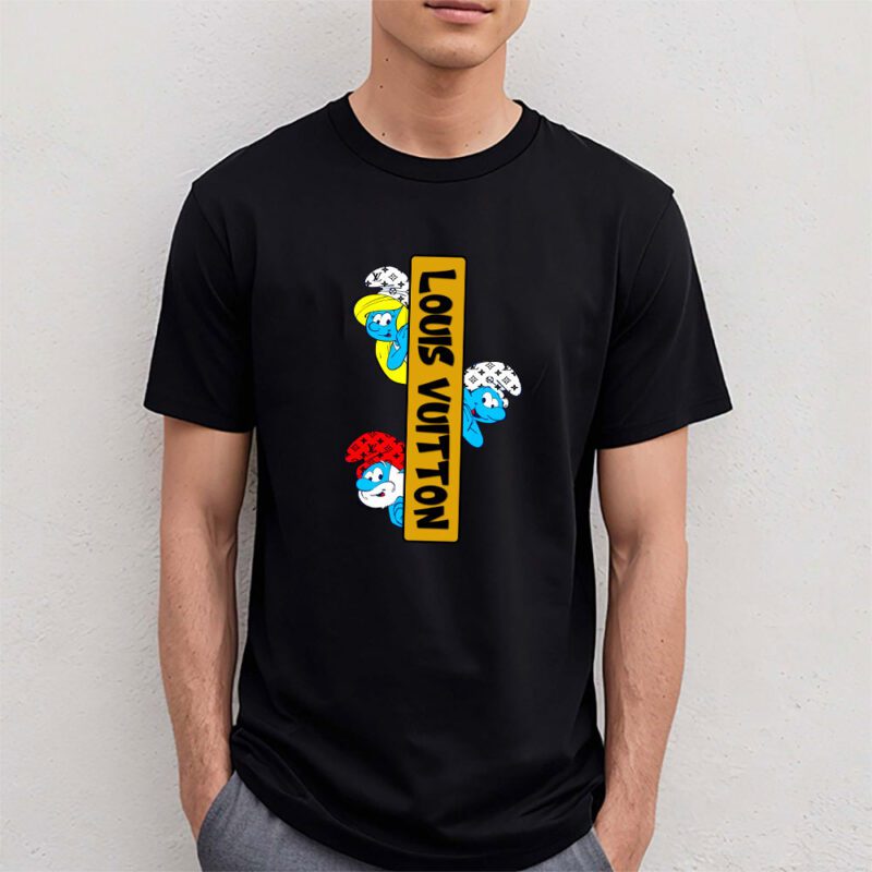 The Smurfs Louis Vuitton Unisex T Shirt Cotton Tee TAT8461 4