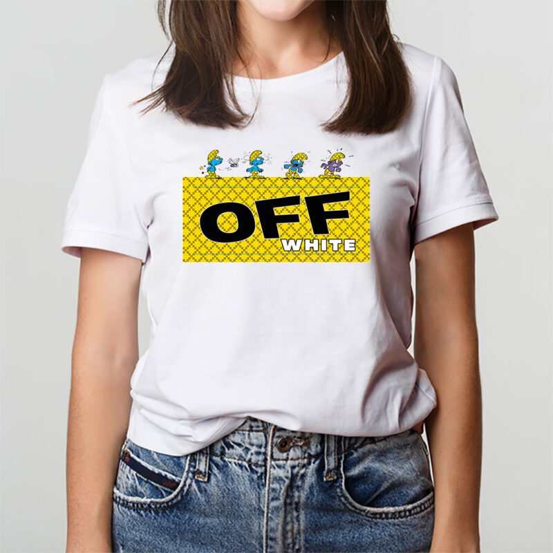 The Smurfs Offwhite Unisex T Shirt Cotton Tee TAT7478 3