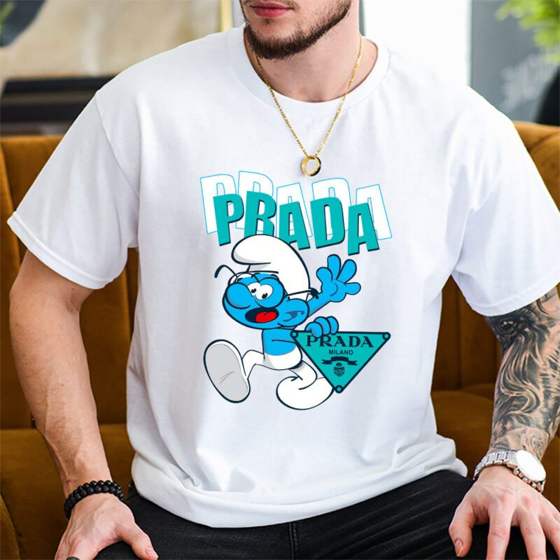 The Smurfs Prada Unisex T Shirt Cotton Tee TAT7482 2