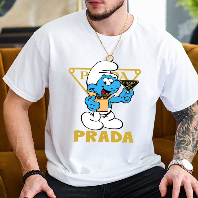 The Smurfs Prada Unisex T Shirt Cotton Tee TAT7483 2