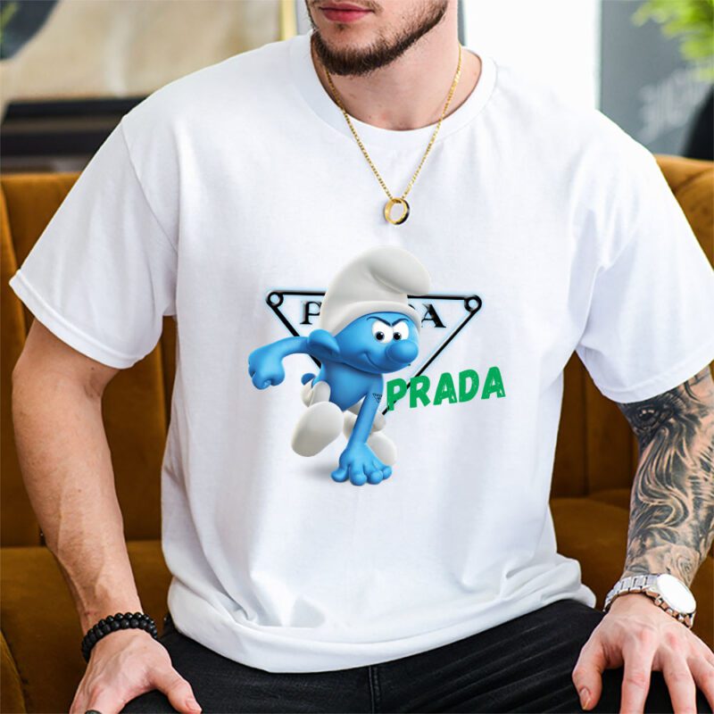 The Smurfs Prada Unisex T Shirt Cotton Tee TAT7486 2