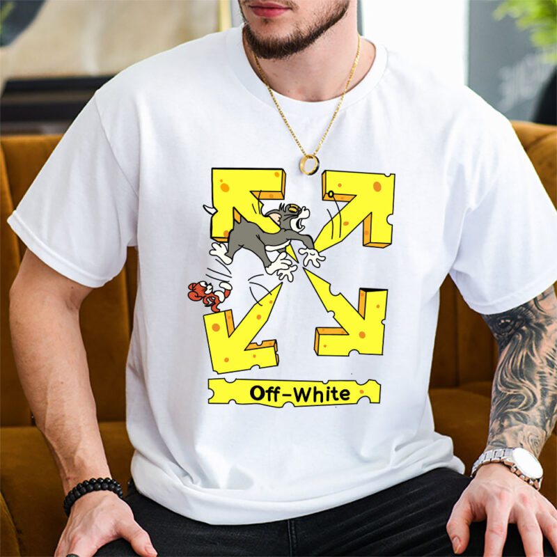 Tom And Jerry Offwhite Unisex T Shirt TAT5583 2