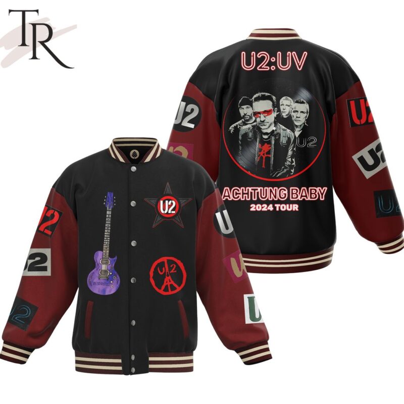 U2 UV Achtung Baby 2024 Tour Baseball Jacket TBJ1168