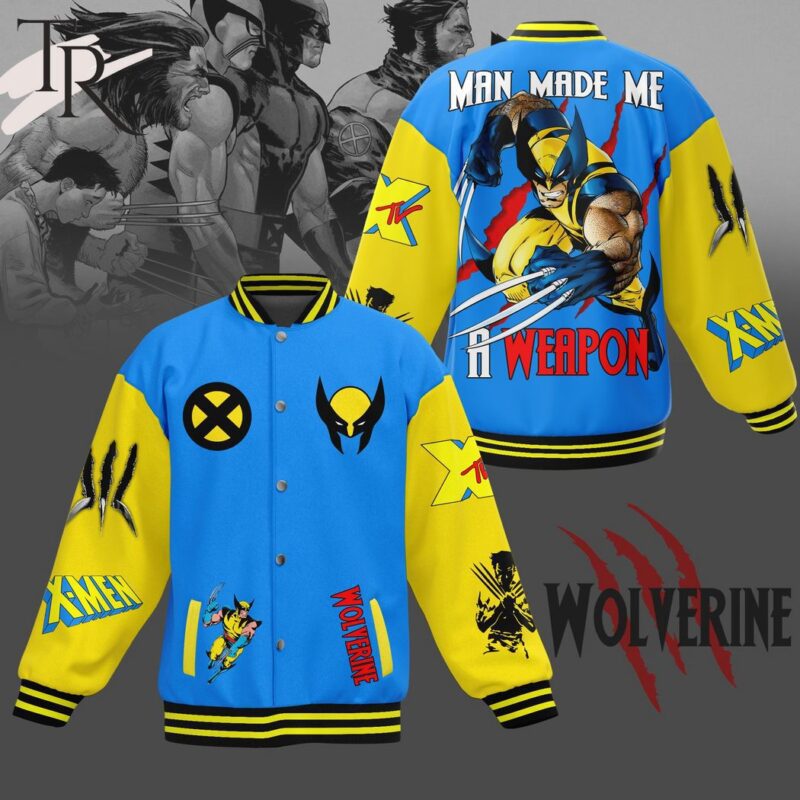 Wolverine Man Made Me A Weapon Baseball Jacket TBJ1172