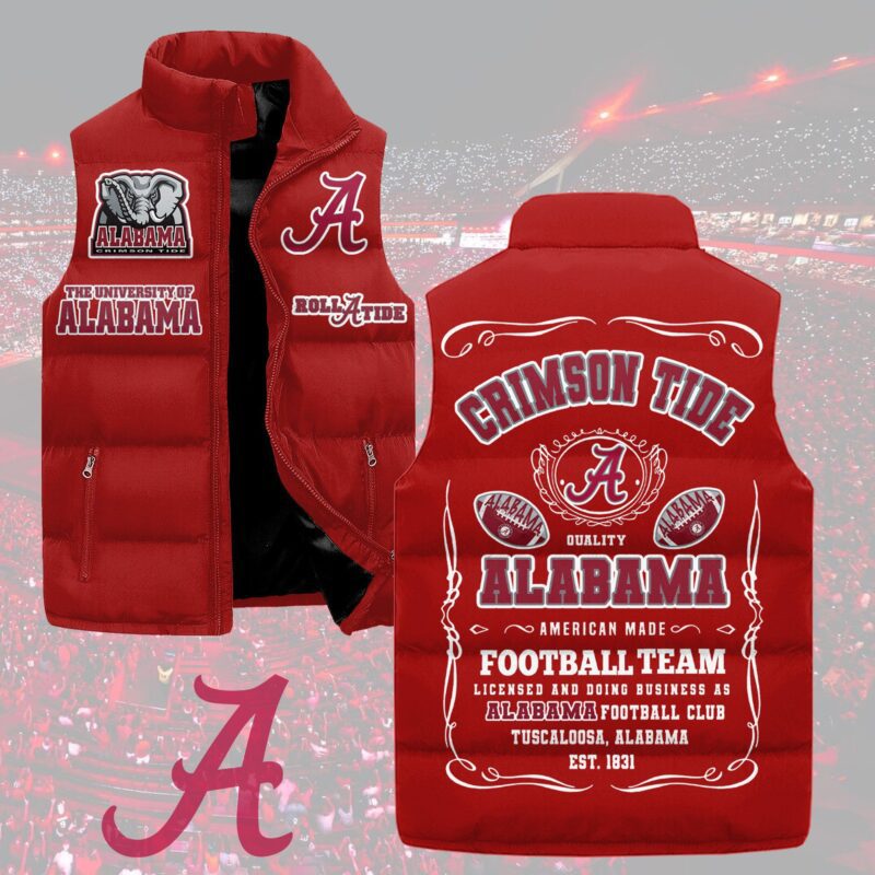 Alabama Crimson Tide football Sleeveless Coat Sleeveless Vest Gift For Fans CCS4138