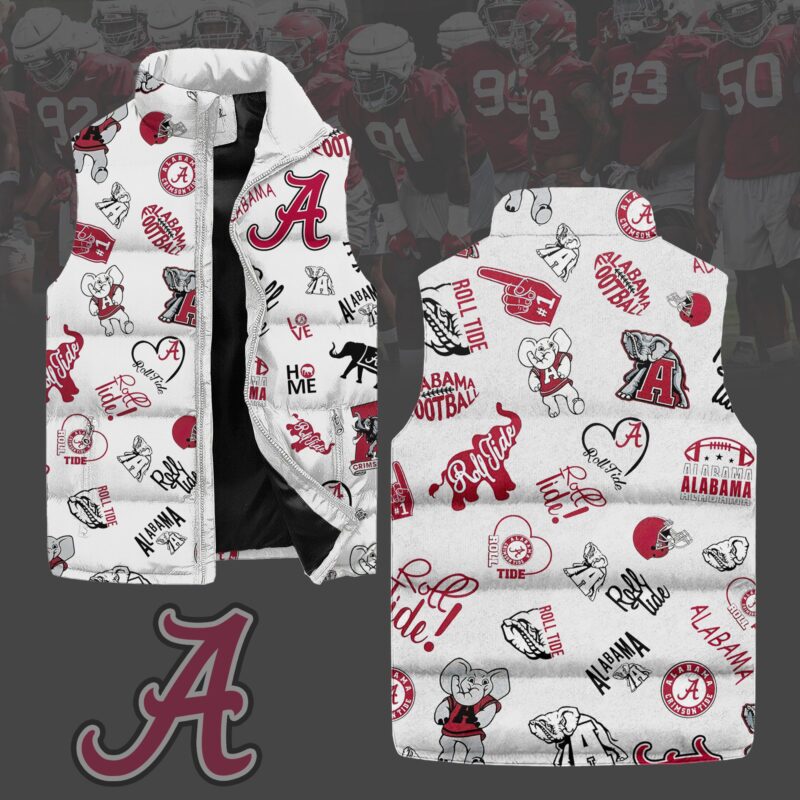 Alabama Crimson Tide football Sleeveless Coat Sleeveless Vest Gift For Fans CCS4209