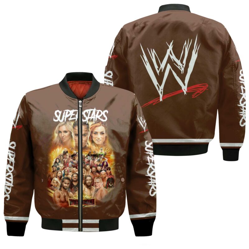 All stars Super Stars WWE Legends Meeting Professional Wrestle Caramel Gift For WWE Fans Bomber Jacket BJ04144