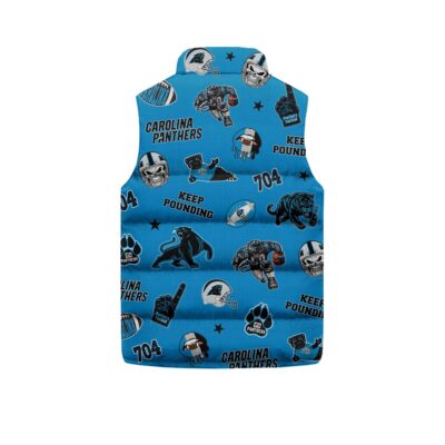 Carolina Panthers Sleeveless Coat Sleeveless Vest Gift For Fans 2 1