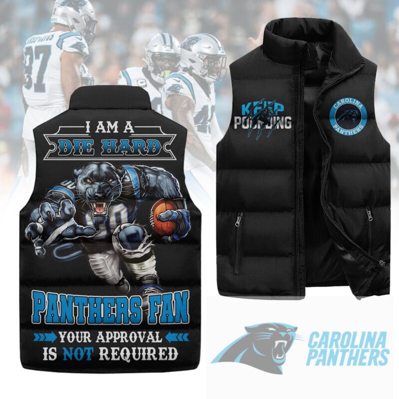 Carolina Panthers Sleeveless Coat Sleeveless Vest Gift For Fans