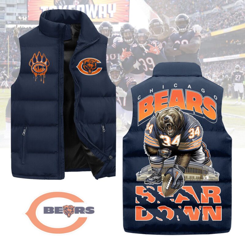 Chicago Bears Sleeveless Coat Sleeveless Vest Gift For Fans CCS4194