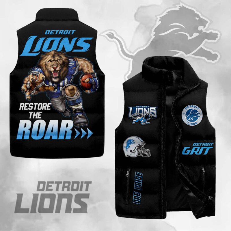 Detroit Lions Sleeveless Coat Sleeveless Vest Gift For Fans CCS4133